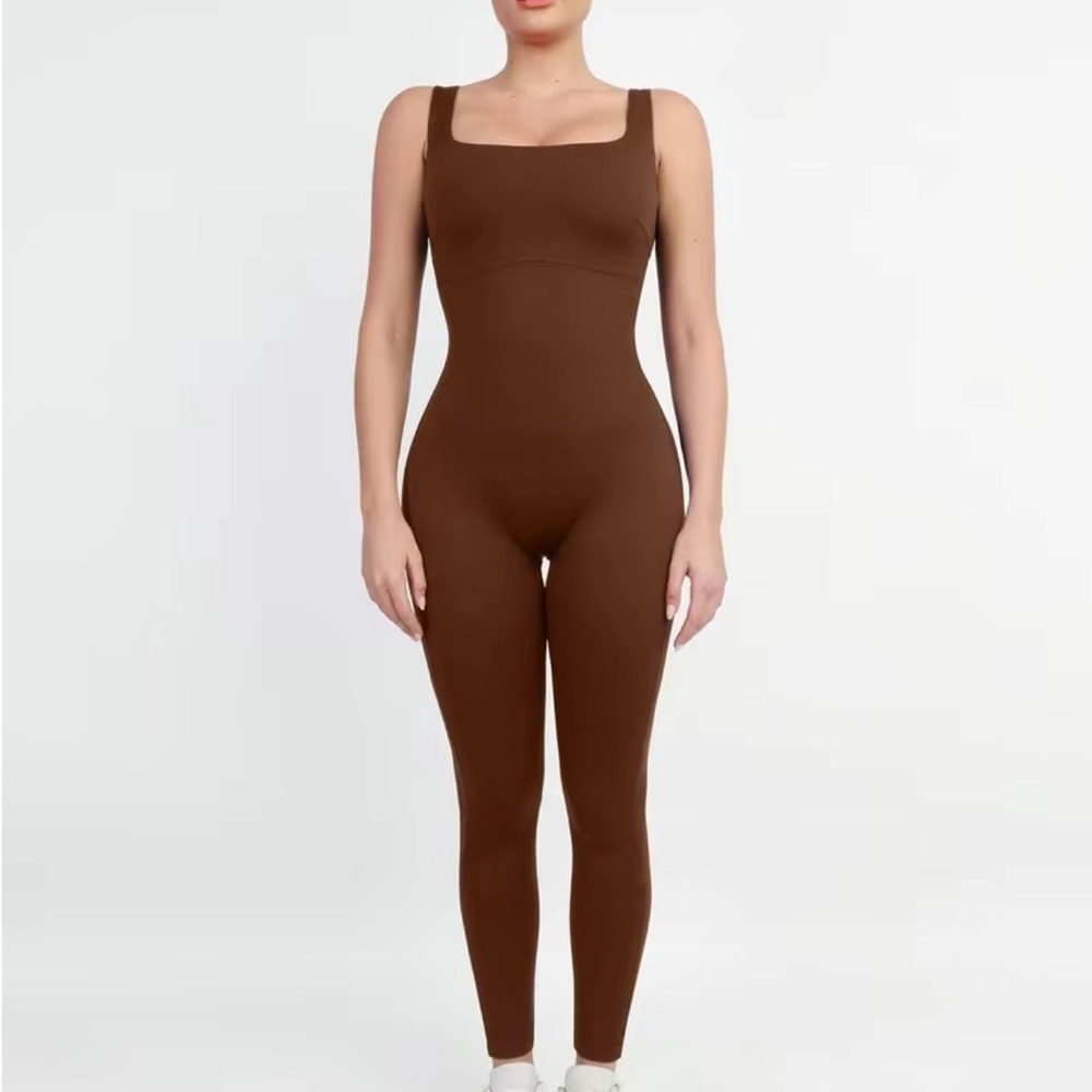 Brown Sleeveless Jumpsuit